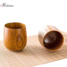 Oyorefd estilo japonês copo de madeira natural reutilizável proteção ambiental chá café leite copo de vinho isolamento térmico copo de água 2024 - compre barato