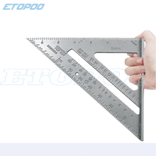 1PCS 45 Degrees Triangle Ruler Measuring Tool Aluminum Alloy Square Angle Ruler Woodworking 7"/180mm Protractor 2024 - buy cheap