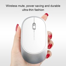 Беспроводная перезаряжаемая мини-мышь, Ультратонкий USB 1600 точек/дюйм, оптическая беззвучная компьютерная мышь для ноутбука Xiaomi, игровая мышь 2024 - купить недорого