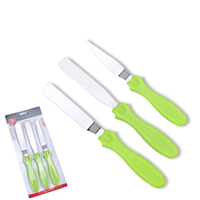 Utensilios de cocina de 3 piezas crema espátula torta cuchillo 3 uds mantequilla espátula de acero inoxidable suavizado cuchillo conjunto de herramientas de horneado AB379 2024 - compra barato