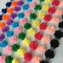 24 flowers(about 2 yards) 33 colors 6cm Width 3D Chiffon Flowers DIY  lace trim lace ribbon decoration clothes accessories XF03 2024 - buy cheap