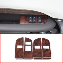 Cerradura de seguridad para puerta de coche, ABS, grano de madera rosa, para Panel de botón interruptor, embellecedor para Land Rover Discovery 5 L462 LR5 2017 2018 LHD, 4 Uds. 2024 - compra barato