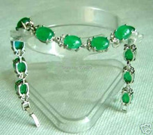 XFS2665>>>Rare green stone bangle bracelet 2024 - buy cheap