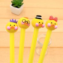 4pcs/lot 0.5mm Kawaii Cartoon Yellow Duck Black Ink Gel Pen Set School Office Stationery Animals Ballpoint Pens Supplies 2024 - buy cheap