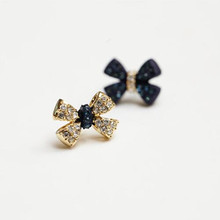 Korean jewelry imitation bow earrings for women temperament lady 4ED248 2024 - buy cheap