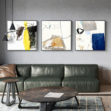 Pintura en lienzo sin forma abstracta, pósteres impresos modernos, decoración de pared imágenes artísticas para sala de estar, dormitorio, comedor colorido 2024 - compra barato