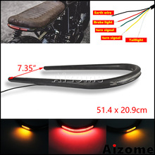 Luz LED trasera para motocicleta, aro plano de tubo de 7,35 pulgadas de ancho en forma de U para Honda, Yamaha, Suzuki, BMW 2024 - compra barato