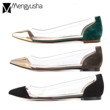 Sandalias de gelatina transparentes con punta de metal para mujer, zapatos de verano, sin cordones, multicolor 2024 - compra barato