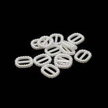 Brillo 100 unids/lote 12*11mm forma ovalada blanca para álbum de recortes cuentas de perlas de imitación botones de costura accesorios de Material DIY BD0025 2024 - compra barato