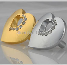love heart knob glass diamond drawer pull silver dresser knob chrome cabinet cupboard furniture knob handles 16mm kids knobs 2024 - buy cheap