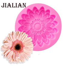 New 3D chrysanthemums Soap mold Flowers silicone moulds candle molds Sunflower cake decoration tools wholesale T0959 2024 - buy cheap