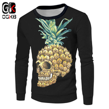 OGKB-ropa de calle Punk para hombre y mujer, sudadera con estampado divertido de calavera de piña en 3d, jerséis Unisex 2024 - compra barato