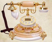 Модный античный стационарный телефон, стационарный телефон/Громкая связь/синяя подсветка, идентификатор вызова 2024 - купить недорого