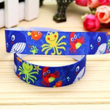 DUWES 7/8'' Free shipping fish sea animas printed grosgrain ribbon hair bow headwear party decoration wholesale OEM 22mm H5297 2024 - buy cheap