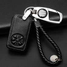 Чехол для автомобильного смарт-ключа с 3 кнопками, брелок, кожаный чехол с металлическим кольцом для ключей Toyota RAV4 2009 2011 RAV 4 Yaris 2011 2024 - купить недорого