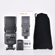 Godox-flash tt560ii gn38 para câmera, transmissão sem fio + canais embutidos, 433mhz, para câmeras canon, pentax olympus 2024 - compre barato