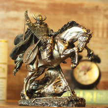 Estatua de caballero guerrero antiguo europeo, escultura de resina hecha a mano, decoración artística y accesorios de artesanía 2024 - compra barato