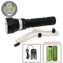 Professional Diving Flashlight 2700 Lumens 3x XM-L2 LED 3 Modes Light Scuba Flashlight Underwater Torch Lantern for spearfishing 2024 - buy cheap