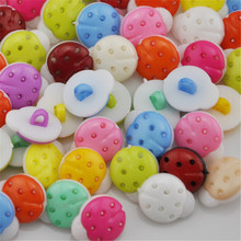 100pcs Plastic Ladybug Buttons backhole sewing lots Mix PT77 2024 - buy cheap