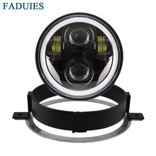 FADUIES 5.75 inch Motorcycle LED Headlight with Halo Ring For Honda VTX 5 3/4" LED Headlight Kit with Bracket and Hardware Black 2024 - buy cheap