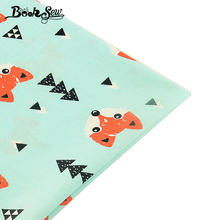Booksew 100% Cotton Twill Fabric Sewing Cloth Quilting DIY Doll Baby Patchwork Fox Animal Design Home Textile Fat Quarter CM 2024 - buy cheap