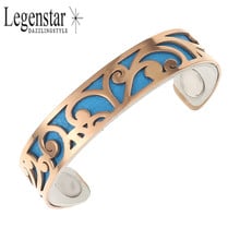 Legenstar Cloudy Stainless Steel Cuff Bangle &Bracelet for Women 14mm Interchangeable 10 Color leather Bracelet Pulseiras 2024 - buy cheap