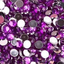 2-12MM  DIY Bling Deep Purple Round Acrylic Rhinestones Faceted Flatback Acrylic Stones no Glue for Hand Craft Arts Decoration 2024 - buy cheap