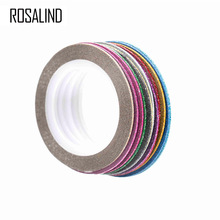 ROSALIND 10 Colors 1MM  Matte Color Rolls 1mm Striping Tape Line Rough Styles Nail Art Tips Decals Beauty Decorations 2024 - buy cheap