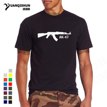 Camiseta ak47 kalashnikey 16 cores 100% algodão, camiseta masculina de alta qualidade engraçada com espingardas, design casual 3xl 2024 - compre barato