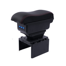 For opel corsa b/zafira armrest box USB Charging heighten Double layer central Store content holder ashtray accessories 2024 - buy cheap