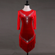 latin dance dresses for sale Dress for Latina costume for the dance costume salsa latin dress  red green white Lq040 2024 - buy cheap