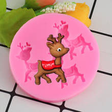 Mujiang Deer Silicone Mold Christmas Cupcake Fondant Molds Cake Decorating Tools Cookie Baking Chocolate Candy Gumpaste Mould 2024 - buy cheap