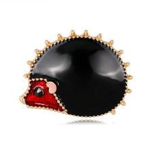 Charm Black Enamel Pin Hedgehog Brooches For Women Men Kid Gifts Alloy Badge Lovely Animal Brooch Wedding Party Banquet Jewelry 2024 - buy cheap