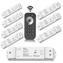 New 8 Zone Led Strip Dimmer 12V/24V 15A Output RT8 Wireless RF Touch Remote 3528 5050 Single Color String Dim Controller 2024 - buy cheap