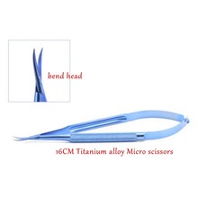 16cm bend head micro Cornea scissors Hand tool Surgery Titanium alloy Ophthalmic Instruments high quality 2024 - buy cheap