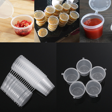 Caja de plástico desechable para llevar salsa, contenedor de 25/27/45ml con tapa con bisagras, pequeña, para almacenar pinturas y pigmentos 2024 - compra barato
