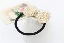 Imitation Pearl Crystal Bow Hair Band Hair Jewelry Hair Clip Wholesale 2022 HOT Cheap Wholesale 2024 - buy cheap