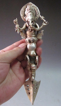 8 "Old Tibet Budista Tibetano Prata GANESH Phurpa Dagger 2024 - compre barato