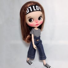 2pcs/set Fashion Doll's Blyth Clothes Stripe T-shirt + Pants for Azone 30cm Blyth Girl Pants Doll Accessories 2024 - buy cheap