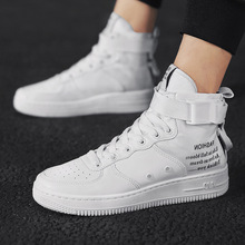 2018 Explosive Men's Summer High-top White Boots White Hip Hop Tide Canvas Shoes Wild Sports Sneaker Shoes 2024 - buy cheap