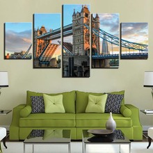 Modular Canvas Painting HD Prints Home Decor 5 Pieces London'S Tower Bridge Wall Art Landscape Pictures Artwork Scenery Poster 2024 - buy cheap