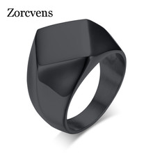 Мужское массивное кольцо ZORCVENS, высокополированное Винтажное кольцо в стиле панк, мужские ювелирные изделия из нержавеющей стали 2024 - купить недорого
