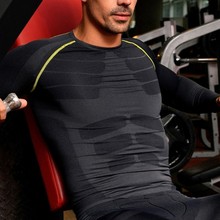 Men Compression Base Layer Long Sleeve Sports Gear Shirts Fitness GYM Tops M-XL 2024 - buy cheap