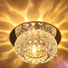 Round Crystal LED bulb Ceiling Lighting Fixture Home Deco Entrance Ceiling Lamp Insert Mounted 2024 - buy cheap