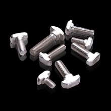 50pcs M5*25 Nickel Plated Carbon Steel Hammer Head Bolt Aluminum Connector T Head Screws For 2020 Aluminum Profile 2024 - buy cheap