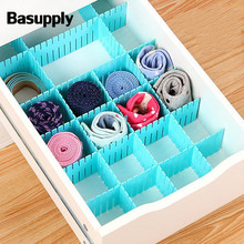 Basupply 4Pcs/lot DIY Drawer Divider Adjustable Household Storage Box Drawer Partition Board Organizer for Sock Underwear 2 Size 2024 - buy cheap