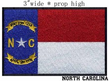 Северный флаг Каролины 3 "Широкая доставка/красные полосы/N C патч/одежда ингредиенты 2024 - купить недорого