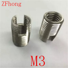50pcs M3 Stainless steel 302 slotted self tapping thread insert 2024 - buy cheap
