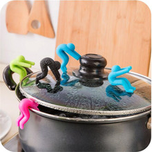 2pcs/set Multifunctional Littel People Spoon Rests Pot Clips Silicone Spill Stopper Kitchen Cooking Pots Accessories Gadgets 2024 - buy cheap