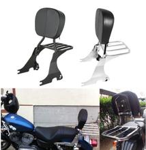 Portaequipajes con respaldo para motocicleta, accesorio para Harley Sportster XL883 XL1200 2004-2020, Cromo/negro 2024 - compra barato